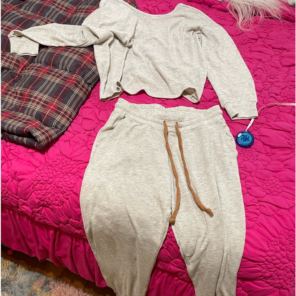 2 piece lounge set from Anthropologie
